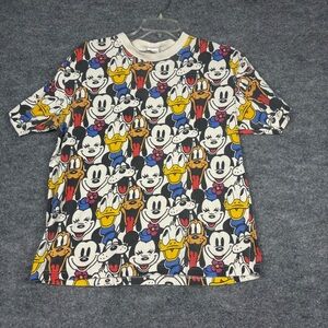 Vintage Mickey & Co Disney Character All-Over Graphic Tee – Small